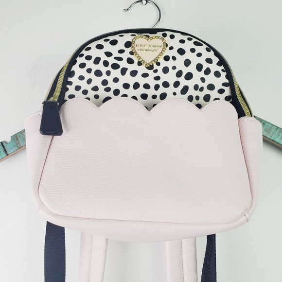 Betsey Johnson Pink Animal Print Faux Leather Mini Backpack - Picture 3 of 14